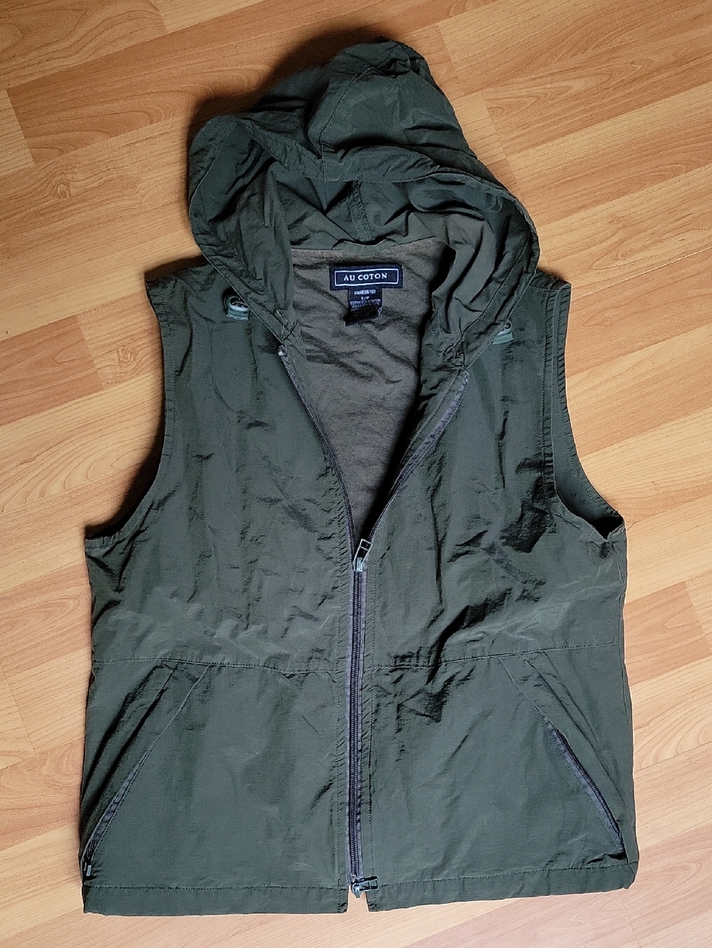 Women’s Olive Hooded Vest